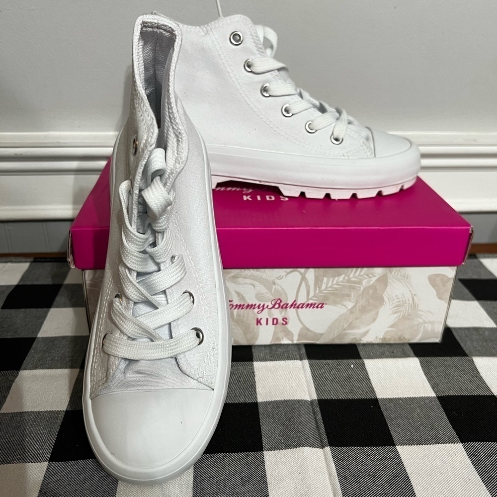 Tommy Bahama Little Girls High Top Sneakers, NWT